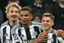 星空见证纽卡苦战虽败霍尔进球难掩遗憾